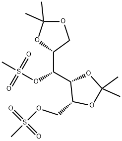 METHANESULFONIC ACID (4S,5S)-5-[(S)-((R)-2,2-DIMETHYL-[1,3]DIOXOLAN-4-YL)-METHANESULFONYLOXY-METHYL]-2,2-DIMETHYL-[1,3]DIOXOLAN-4-YLMETHYL ESTER Struktur