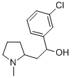 alpha-(3-Chlorophenyl)-1-methyl-2-pyrrolidineethanol Struktur