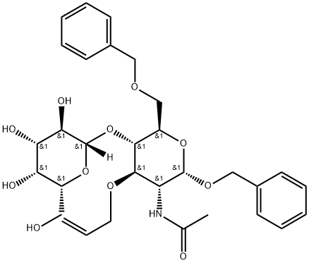 Benzyl 2-(AcetaMido)-2-deoxy-6-O-benzyl-3-O-2-propen-1-yl-4-O-[β-D-galactopyranosyl]-α-D-glucopyranoside Struktur