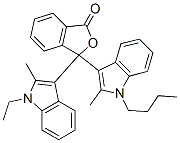 3-(1-butyl-2-methyl-1H-indol-3-yl)-3-(1-ethyl-2-methyl-1H-indol-3-yl)phthalide Struktur