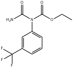 N-(Aminocarbonyl)-N-[3-(trifluoromethyl)phenyl]carbamic acid ethyl ester Struktur