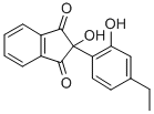 1H-Indene-1,3(2H)-dione, 2-(4-ethyl-2-hydroxyphenyl)-2-hydroxy- Struktur