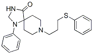 1-Phenyl-8-[3-(phenylthio)propyl]-1,3,8-triazaspiro[4.5]decan-4-one Struktur