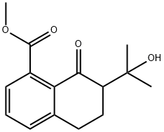 1-Naphthalenecarboxylic  acid,  5,6,7,8-tetrahydro-7-(1-hydroxy-1-methylethyl)-8-oxo-,  methyl  ester Struktur