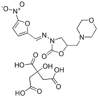 5-(morpholinomethyl)-3-[(5-nitrofurfurylidene)amino]oxazolidin-2-one citrate Struktur