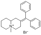 2H-Quinolizinium, octahydro-2-(diphenylmethylene)-5-methyl-, bromide,  trans- Struktur