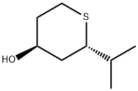 2H-Thiopyran-4-ol,tetrahydro-2-(1-methylethyl)-,(2S-trans)-(9CI) Struktur