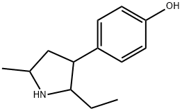 Phenol, 4-(2-ethyl-5-methyl-3-pyrrolidinyl)- (9CI) Struktur