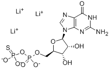 GUANOSINE 5'-O-(2-THIODIPHOSPHATE) TRILITHIUM SALT Structure