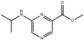 Pyrazinecarboxylic acid, 6-[(1-methylethyl)amino]-, methyl ester (9CI) Struktur