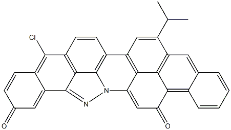 13-chloro-17-isopropylanthra[2,1,9-mna]benz[6,7]indazolo[2,3,4-fgh]acridine-5,10-dione Struktur