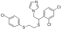 1-(2-((2-((4-Chlorophenyl)thio)ethyl)thio)-2-(2,4-dichlorophenyl)ethyl )-1H-imidazole Struktur