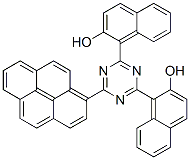 1,1'-[6-(Pyren-1-yl)-1,3,5-triazine-2,4-diyl]bis(2-naphthalenol) Struktur