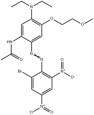 N-[2-[(2-Bromo-4,6-dinitrophenyl)azo]-5-(diethylamino)-4-(2-methoxyethoxy)phenyl]acetamide Struktur