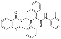 1-(alpha-(4-Oxo-2-phenyl-3,4-dihydro-3-quinazolinyl)hydrocinnamoyl)-3- (o-tolyl)-2-thiourea Struktur