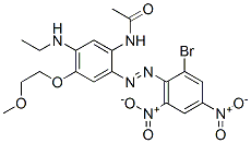 N-[2-[(2-Bromo-4,6-dinitrophenyl)azo]-5-(ethylamino)-4-(2-methoxyethoxy)phenyl]acetamide Struktur