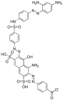 2,7-Naphthalenedisulfonic acid, 4-amino-6-4-4-(2,4-diaminophenyl)azophenylaminosulfonylphenylazo-5-hydroxy-3-(4-nitrophenyl)azo- Struktur