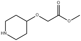 Acetic acid, (4-piperidinyloxy)-, methyl ester (9CI) Struktur