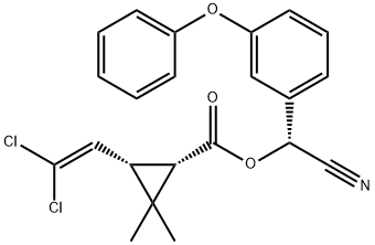 (R) CYANO(3-PHENOXYPHENYL)-3-(2,2-DICHLOROETHENYL)2,2-DIMETHYL CYCLOPROPANECARBOXYLIC ACID METHYL ESTER Struktur