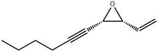 Oxirane, 2-ethenyl-3-(1-hexynyl)-, cis- (9CI) Struktur