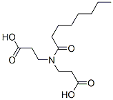 N-(2-carboxyethyl)-N-(1-oxooctyl)-beta-alanine  Struktur