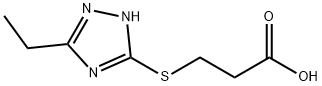 Propanoic acid, 3-[(5-ethyl-1H-1,2,4-triazol-3-yl)thio]- (9CI) Struktur