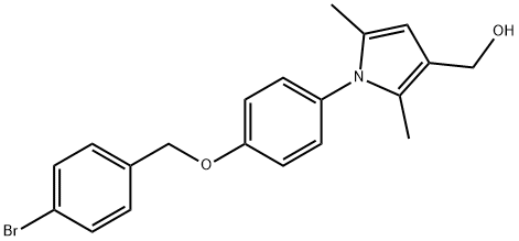 1-[4-[(4-BROMOPHENYL)METHOXY]PHENYL]-2,5-DIMETHYL-1H-PYRROLE-3-METHANOL Struktur