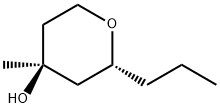 2H-Pyran-4-ol, tetrahydro-4-methyl-2-propyl-, (2R,4S)- (9CI) Struktur