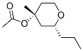 2H-Pyran-4-ol,tetrahydro-4-methyl-2-propyl-,acetate,(2R,4R)-(9CI) Struktur