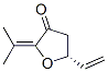 3(2H)-Furanone, 5-ethenyldihydro-2-(1-methylethylidene)-, (5R)- (9CI) Struktur