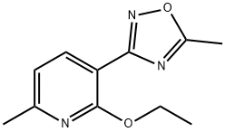 Pyridine, 2-ethoxy-6-methyl-3-(5-methyl-1,2,4-oxadiazol-3-yl)- (9CI) Struktur