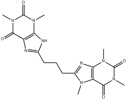 8-[3-(1,3-dimethyl-2,6-dioxo-7H-purin-8-yl)propyl]-1,3,7-trimethyl-pur ine-2,6-dione Struktur