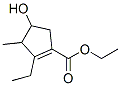 1-Cyclopentene-1-carboxylicacid,2-ethyl-4-hydroxy-3-methyl-,ethylester(9CI) Struktur