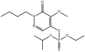 2-butyl-5-(ethoxy-propan-2-yloxy-phosphinothioyl)oxy-4-methoxy-pyridaz in-3-one Struktur