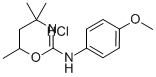 4H-1,3-Oxazin-2-amine, 5,6-dihydro-N-(4-methoxyphenyl)-4,4,6-trimethyl -, monohydrochloride Struktur