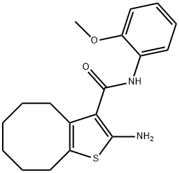 2-AMINO-N-(2-METHOXYPHENYL)-4,5,6,7,8,9-HEXAHYDROCYCLOOCTA[B]THIOPHENE-3-CARBOXAMIDE Struktur