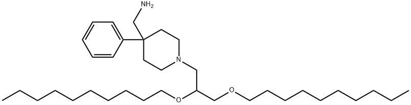 4-Aminomethyl-1-[2,3-bis(decyloxy)propyl]-4-phenylpiperidine Struktur