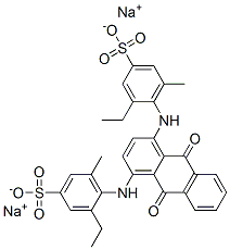 4,4'-[[(9,10-Dihydro-9,10-dioxoanthracene)-1,4-diyl]diimino]bis[3-ethyl-5-methylbenzenesulfonic acid]disodium salt Struktur