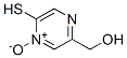 Pyrazinemethanol, 5-mercapto-, 4-oxide (9CI) Struktur