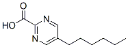 2-Pyrimidinecarboxylic acid, 5-hexyl- (9CI) Struktur