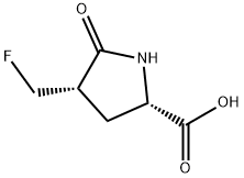 L-Proline, 4-(fluoromethyl)-5-oxo-, (4S)- (9CI) Struktur