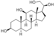 5-ALPHA-PREGNAN-3-BETA, 11-BETA, 20-BETA, 21-TETROL Struktur