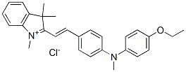 2-[2-[4-[(4-ethoxyphenyl)methylamino]phenyl]vinyl]-1,3,3-trimethyl-3H-indolium chloride Struktur