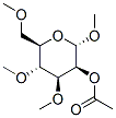 Methyl 2-O-acetyl-3,4,6-tri-O-methyl-alpha-D-mannopyranoside Struktur