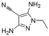 1H-Pyrazole-4-carbonitrile,  3,5-diamino-1-ethyl- Struktur