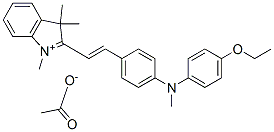 2-[2-[4-[(4-ethoxyphenyl)methylamino]phenyl]vinyl]-1,3,3-trimethyl-3H-indolium acetate Struktur