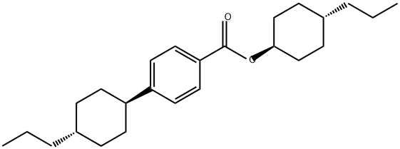 4-propylcyclohexyl [trans(trans)]-4-(4-propylcyclohexyl)benzoate Struktur