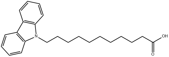 11-(9-carbazolyl)undecanoic acid Struktur