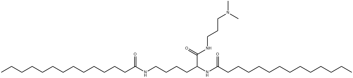 N,N'-[1-[[[3-(dimethylamino)propyl]amino]carbonyl]pentane-1,5-diyl]bismyristamide  Struktur