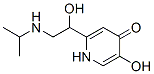 4(1H)-Pyridinone, 5-hydroxy-2-[1-hydroxy-2-[(1-methylethyl)amino]ethyl]- (9CI) Struktur